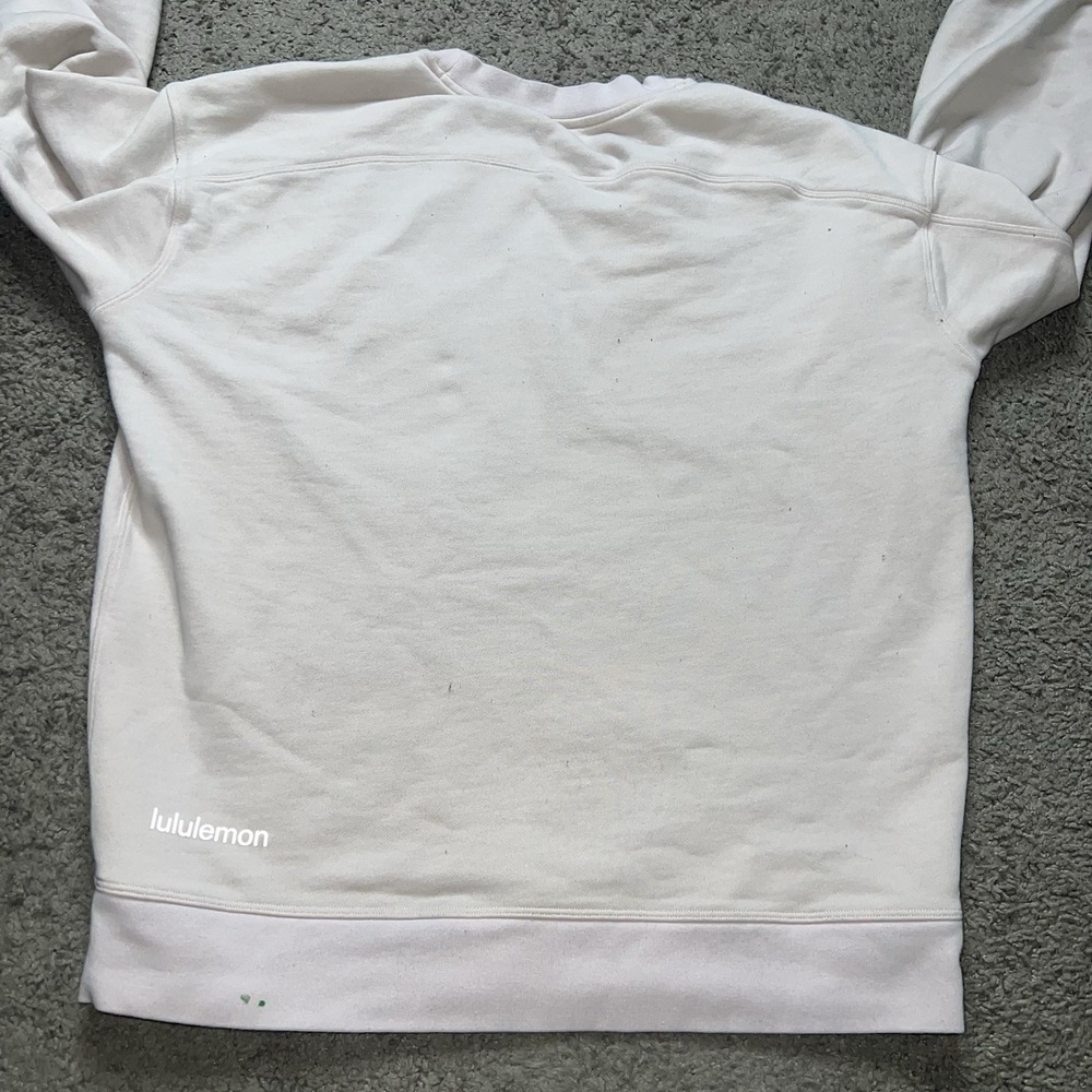 Lululemon Softstream Perfectly Oversized Cropped Crew Women's Size M Peach - Picture 5 of 6